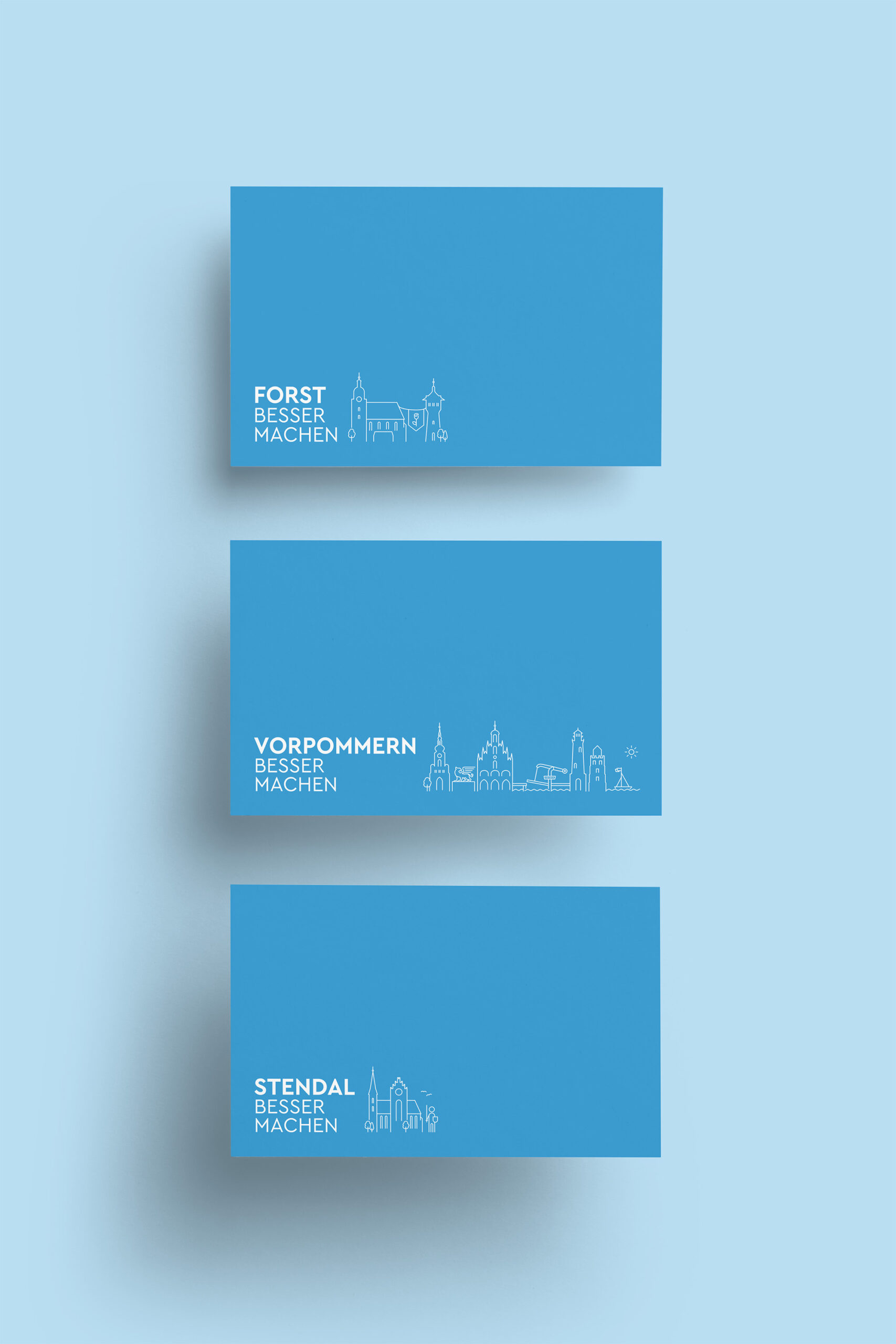 Triple Business Card Mockup Triple Business Card Mockup